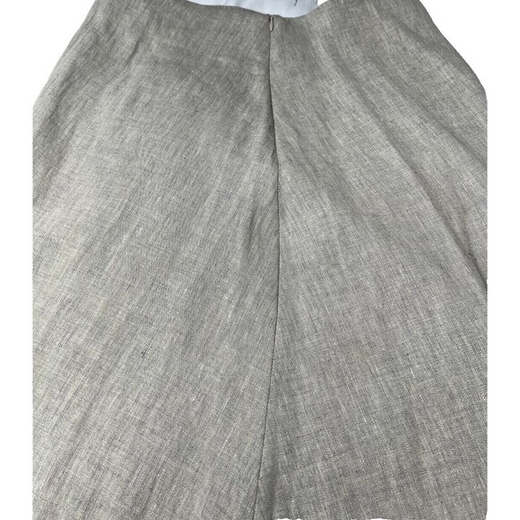 Gunex Skirt Linen Size 8 Hidden Zip Pleated Pocket Beige - Picture 6 of 8